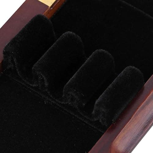 TUOREN Oboe Reed Case Wooden Maroon Oboe Reeds Box Holder for 3pcs Reeds Protector Storage Box thumbnail 6