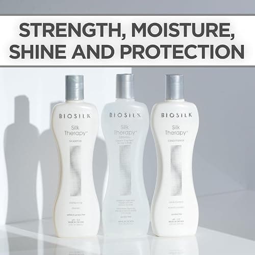 BioSilk 3-Piece Silk Therapy Kit, Shampoo, Conditioner & Serum for Healthy, Shiny, Manageable Hair, Sulfate-Free, Paraben-Free, Cruelty-Free, 12 Oz Haircare Set thumbnail 2