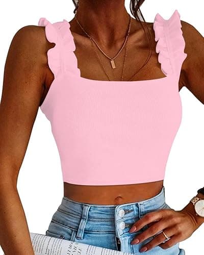 Ruffle Crop Top by CLOZOZ