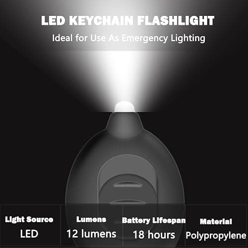 Daemson Mini LED Keychain Flashlight, Ultra Bright Tiny Flashlight, Small Keychain Flashlight White Light, Micro Pocket Key Ring LED Flashlight for Emergency Lighting - Multicolor Shell (8PCS) thumbnail 2