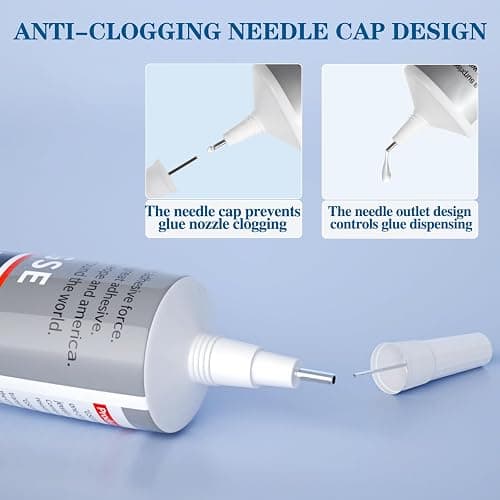 FITTDYHE B7000 Glue Clear with Precision Tip，50Ml B7000 Glue Clear for Rhinestones Glue for Crafts, Multipurpose Jewelry Glue for Fabric DIY Craft Makeup Shoes Jewelry Making Nail Art thumbnail 3