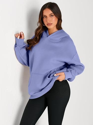 Trendy Queen Womens Oversized Hoodies Fleece Sweatshirts Fall Fashion Pullover Sweaters Winter Clothes thumbnail 2