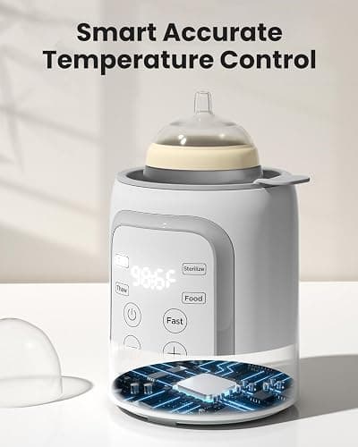 Grownsy 8-in-1 OG Fast Bottle Warmer with Timer, Gray | Fast & Even Heating, Nutri-Preserve, Safe Material, Precise Temp, Easy Operation, Multi-Use Bottle Warmer for All Feed Stages thumbnail 7