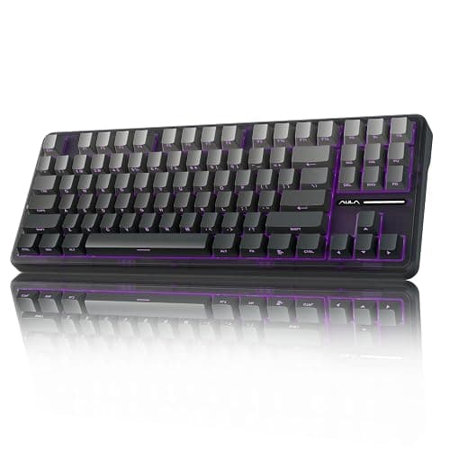 AULA F87 Pro Wireless Mechanical Keyboard,Tri-Mode BT5.0/2.4GHz/USB-C Hot Swappable Custom Keyboard,Pre-lubed Switches,Side Printed PBT Keycaps,75% TKL RGB Backlit Gaming Keyboards - Image 1