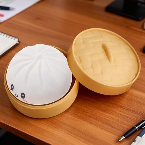 Giant Glitter Dumpling, Giant Mystery Dumplings, Glitter Dumpling S-quishy, Jumbo D-umpling S-quishy Toy with Steamer Box,Large Stress Relief Sensory Ball for Adults & Kids thumbnail 8
