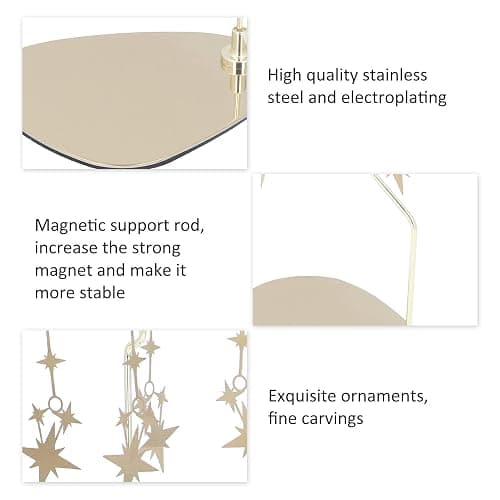 Fayelume Star Candle Carousel, Rotary Candle Holder Rotating, Stainless Steel Chime Candles Holder, for Bars Cafes Christmas Wedding thumbnail 5