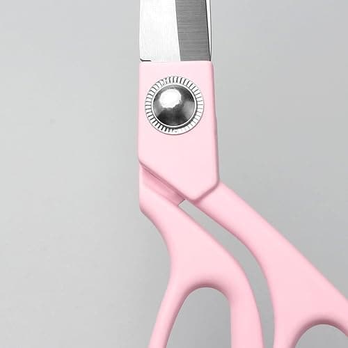 Pink Fabric Scissors 8 Inch Candy Colored Sewing Shears Premium Craft Tailor Heavy Duty Stainless Steel Professional Dressmaker Home Office Metallic Scissors for Women thumbnail 4
