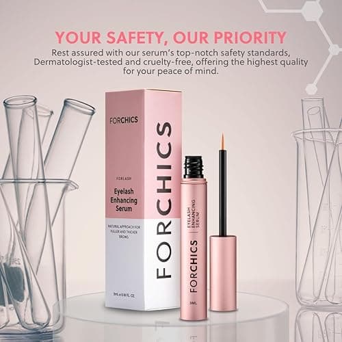 ForLash by ForChics: 2 Pack Ultimate Eyelash Hormone-Free Growth Serum for Enhanced Fuller, Thicker, Longer Lashes - Regrowth Booster, Organic Formula, Vegan & Cruelty-Free thumbnail 8