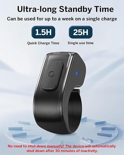 DATAFY [Case-Friendly] Remote Control Page Turner Ring for Kindle Paperwhite Oasis Scribe Kobo eReaders, Camera Camcorder Remote Controls, Page Turner Clicker for iPhone ipad Tablets with Storage Bag thumbnail 8