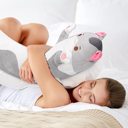 Mewaii Long Cat Plush 5 Sizes, 120% Extra Filling Giant Plushness Kids Body Pillow, Kawaii Cute Grey Cat Stuffed Animals Plushies, Big Long Body Pillow Cat Plush Gift for Girls 20” - Grey Cat 2025 - 19.6in/50cm thumbnail 6
