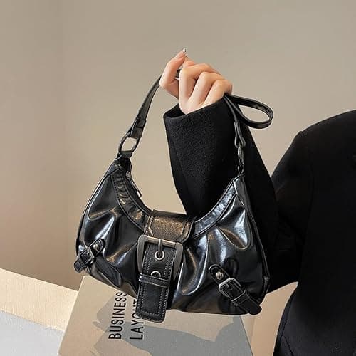 Y2K Purse Shoulder Bag for Women, Top Handle Handbag Small Goth Punk Hobo Clutch Purses Trendy Underarm Bag thumbnail 3