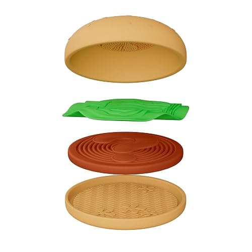 wet n wild SpongeBob Sponge & Brush Cleansing Pads, Flexible Silicone Cleaning Surface, Deep-Cleans All Brush Sizes β Krabby Patty - Image 1