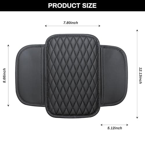Ouzorp Car Center Console Cover, Upgraded Microfiber Leather Car Arm Rest Cover with 2 Storage Bags, Universal Armrest Cover for Car Storage Box Car Interior Accessories Protector for Most Vehicle thumbnail 2
