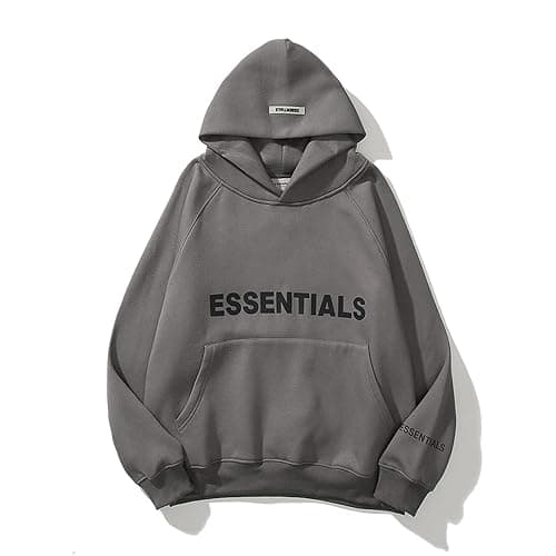 Unisex Fleece Hoodie, 3D Letters Pasted Design, Double-Line Streetwear Pullover - Image 1