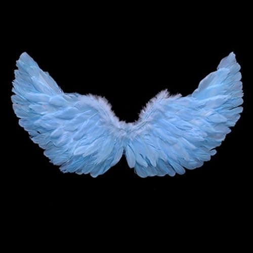Creative Angel Feather Wings with Elastic Straps Bright Color Lightweight Costume Cosplay Wings Photography Props Halloween Supplies Yellow thumbnail 6