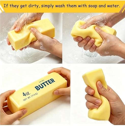 Squishy Toy,Slow Rising Dumpling Squishy Butter Squeeze Toy Sensory Stress Relief Squishies Soft & Stretchy Fidget Toys for Anxiety Relief Party Favors（2PCS ） thumbnail 2