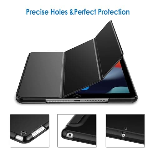 JETech Case for iPad 10.2-Inch (2021/2020/2019 Model, 9/8/7 Generation), Auto Wake/Sleep Cover (Black) thumbnail 3
