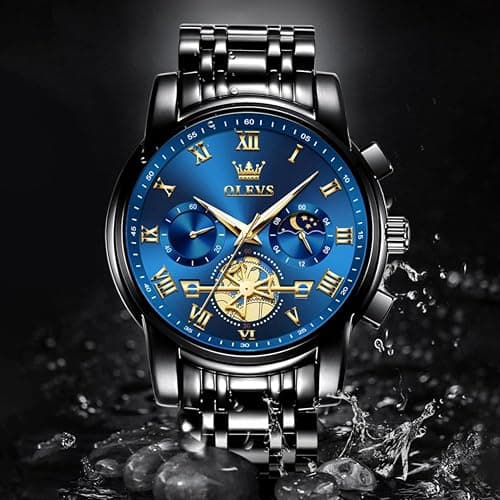 OLEVS Watches Men Waterproof Luxury Big Face Mens Watch Stainless Steel Quartz Analog Dress Watches for Men Luminous Multifunction Man Watch Relojes De Hombre thumbnail 6