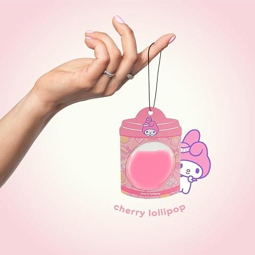 Hello Kitty and Friends Car Air Freshener (My Melody - Cherry Lollipop) Hanging Gel Area Deodorizer, Long-Lasting Car Scents Air Freshener, Cute Automotive Sanrio Accessories Decor, 2-Pack thumbnail 2