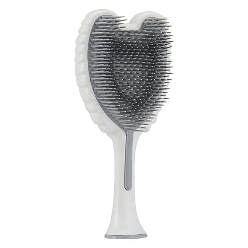 Detangling Hair Brush - Anti Static Angel Wing Hair Brush with Soft & Flexible Bristle for Straight & Wavy Hair - Tangle Angel Hair Detangler Brushes for Blow Drying & Shower - Matt White thumbnail 2