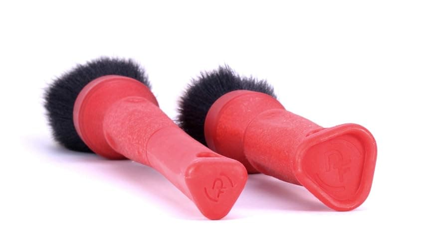 Detail Factory - TriGrip Ultra-Soft Detailing Brush Set - Scratch-Free Cleaning for Exterior, Interior Panels, Emblems, Badges, Gauges, Infotainment Screen - Red thumbnail 3