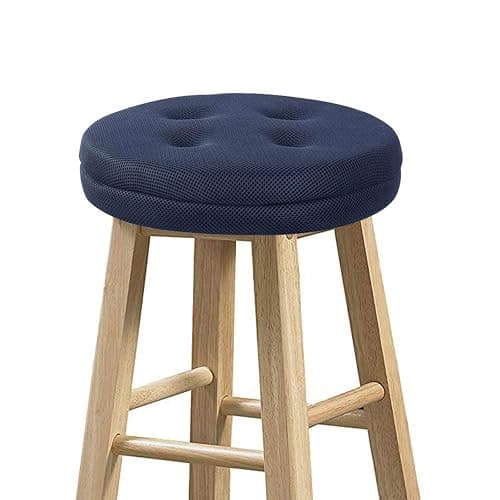 baibu Stool Covers Round, Super Breathable Round Bar Stool Cover Seat Cushion Navy Blue 13" - One Cushion Only - Image 1