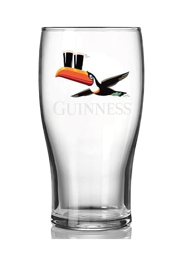 Guinness 20oz Tulip Pint Glass – Flying Toucan & Tortoise Design – 2 Pack | Official Merchandise Vintage Irish Pub Barware thumbnail 2