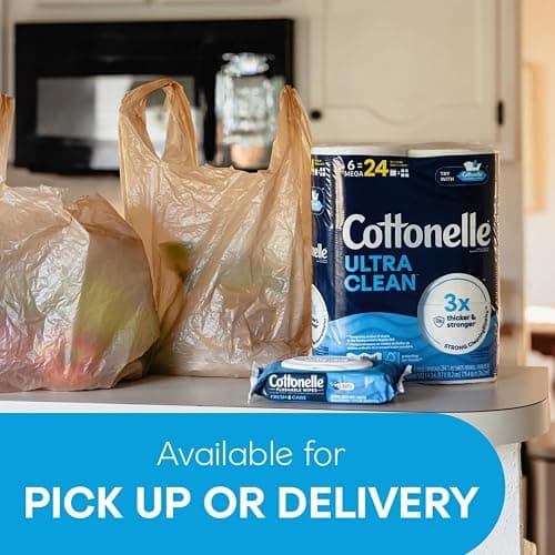 Cottonelle Ultra Clean Toilet Paper with Active CleaningRipples Texture, Strong Bath Tissue, 24 Family Mega Rolls = 132 Regular Rolls (4 Packs of 6) thumbnail 8