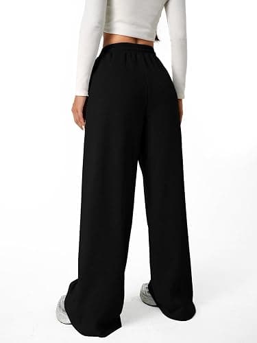 Verdusa Girl's Bowknot Baggy Sweatpants Lightweight Straight Leg Athletic Pants with Pockets thumbnail 2