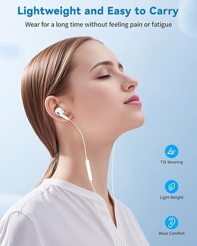 2 Packs USB C Wired Headphones for iPhone 16/15 Pro Max Plus, Type C Earbuds with Mic & Volume Control Nosie Reduction, Earphones HiFi Stere for iPad Pro, Galaxy S23/S22/S21/S20/Ultra Note 10/20. thumbnail 7