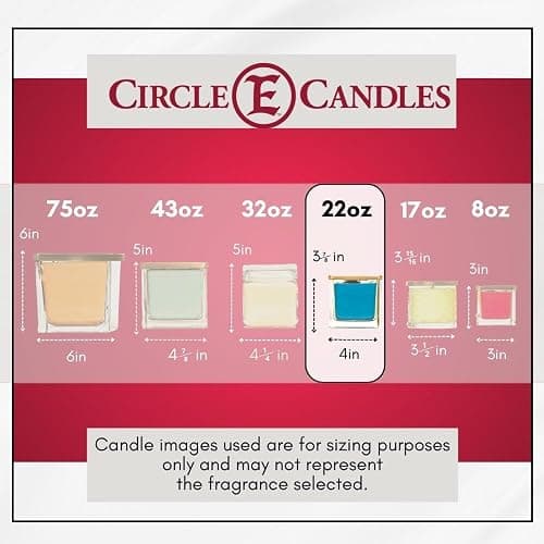 Circle E Candles, Orange Patchouli Scent, Medium Size Jar Candle, 22oz, 2 Wicks thumbnail 2