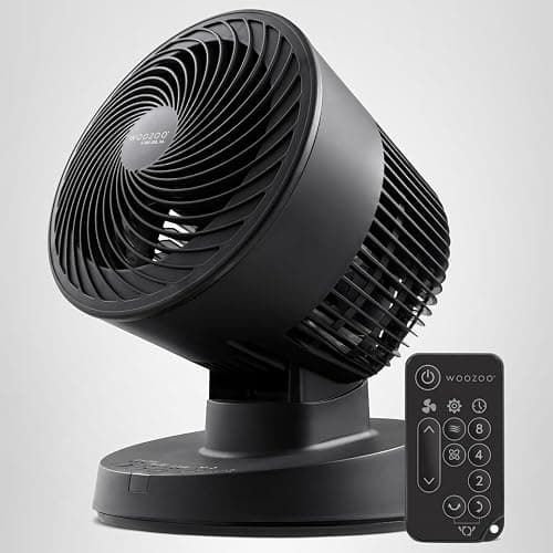 IRIS USA WOOZOO Air Circulator Fan with Remote, Oscillating Table Fan, 8 Speeds, 82ft Max Air Distance, 65° Tilt, Ultra Quiet DC Motor, Small Desk Fan for Bedroom, Office, Dorm, Black thumbnail 9