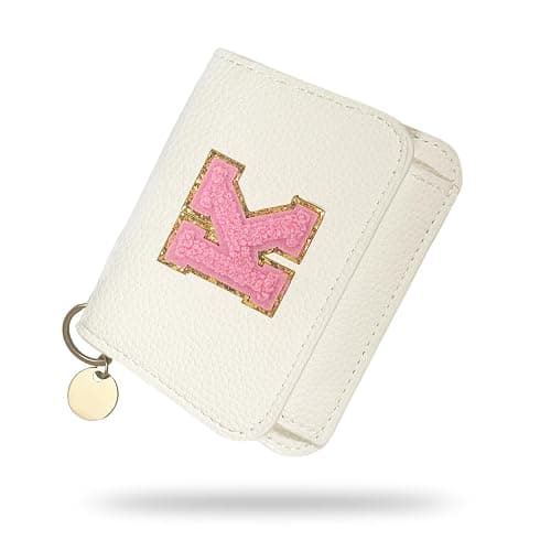 Girls Wallet, Initial Women's Wallets, White Small Wallet for Kids with 5 Card Slots Holder, Personalised Purses Gifts for Girls and Women, Birthday Gift, Christmas Gifts, Travelling Wallets Gift - Image 1