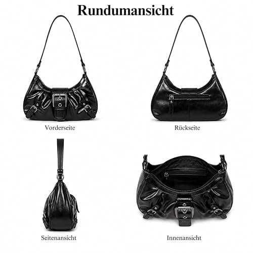 TJHDSF Y2K Bag, Vintage Tasche, Vintage Bag, Damen Umhängetasche PU-Leder | Y2K Tasche, Vintage Handtasche Damen, ästhetische Punk-Stil Tasche, 2000s Retro Design, Geschenkidee thumbnail 5