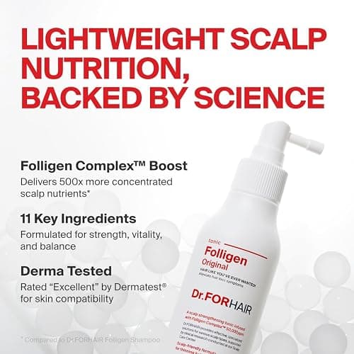 Dr.FORHAIR Folligen Tonic | Scalp Serum for Hair Care | Scalp Care and Nourishment | Revitalizing Tonic for Healthy Scalp & Hair Thickening, 4.06 fl oz thumbnail 4