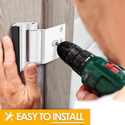 Home Security Door Lock Door Reinforcement Lock Door Locks for Kids Safety Flip Door Lock Latch Childproof Night Lock Door Security Front Door Child Safety Lock High Security Locks for Doors Inside thumbnail 5