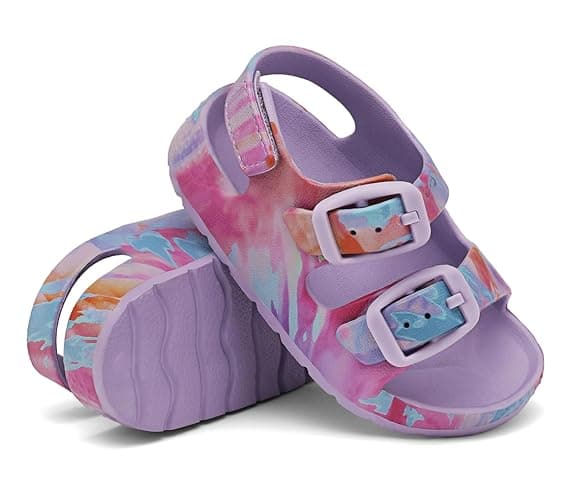 ChayChax Toddler Boys Girls Double Buckle Sandals Children's Adjustable Back Strap Water Sandal thumbnail 4