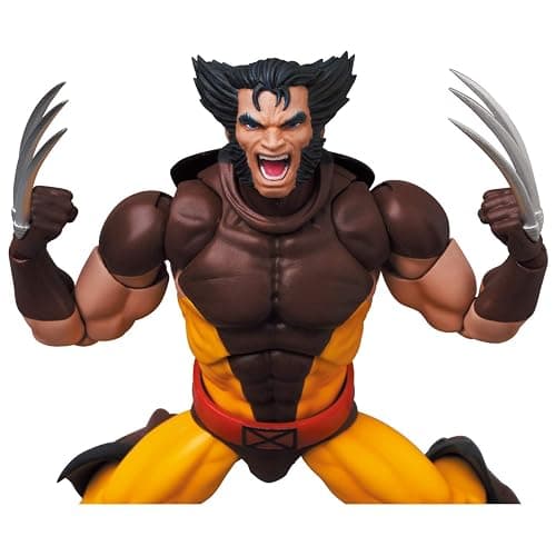 Lingtoolator MAFEX No. 138 Wolverine (BROWN COMIC Ver.) Total Height: Approx. 5.7 inches (145 mm), Painted Action Figure thumbnail 13