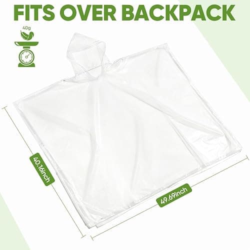 APEXUP Disposable Rain Ponchos for Adults, 5PK/10PK/50PK Emergency Rain Poncho for Camping Hiking Travelling thumbnail 5