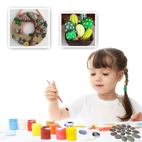 lifetop 120PCS Painting Rocks, DIY Rocks Flat & Smooth Kindness Rocks for Arts, Crafts, Decoration, Medium/Small/Tiny Rocks for Painting,Hand Picked for Painting Rocks… - 120PCS thumbnail 5