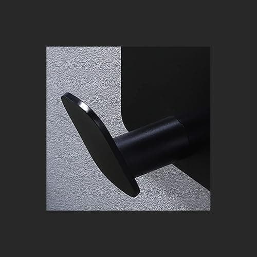 DELITON 26lb Heavy Duty Adhesive Towel Hooks, No-Damage 4 Pack Matte Black | High quality stainless steel, Strong adhesion, Suitable for bathroom kitchen for hanging coats bathrobes utensils umbrellas thumbnail 4