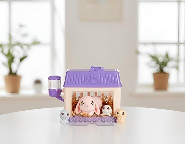 LLP Little Live Pets Mama Surprise Minis Bunny Toy, Care For Your Mama Bunny in Their Hutch To Reveal 2, 3, or 4 Mini Babies thumbnail 2