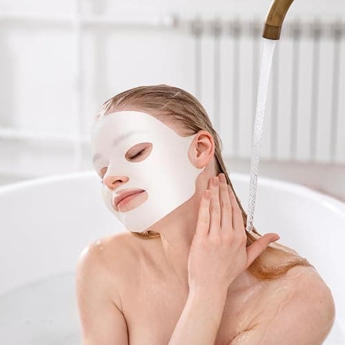 BOHUIZ 2 Pack Silicone Face Mask Cover, Reusable Anti-Wrinkle Face Mask Holder for Sheet Masks Moisturizing Facial Mask Cover Prevent Evaporation Beauty Face Tool Skincare Beauty Spa thumbnail 4