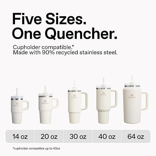 STANLEY Quencher H2.0 Flow State Tumbler, 40 oz, Cobalt | Handle and Straw | 3-Position Lid | Cup Holder Compatible for Travel | Insulated Stainless Steel Cup | BPA-Free thumbnail 6