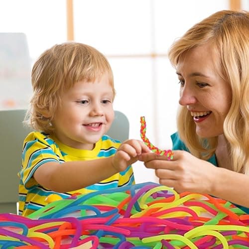 24 Pcs Monkey Noodles Fidget Toy,Stretchy Fidget Noodles Anxiety Relief Sensory,Strings Adhd Assorted,Diy Fantasy Stress Hands,Reducing Noodle Pinching,Bands Bulk Stretch For Anxiety thumbnail 6