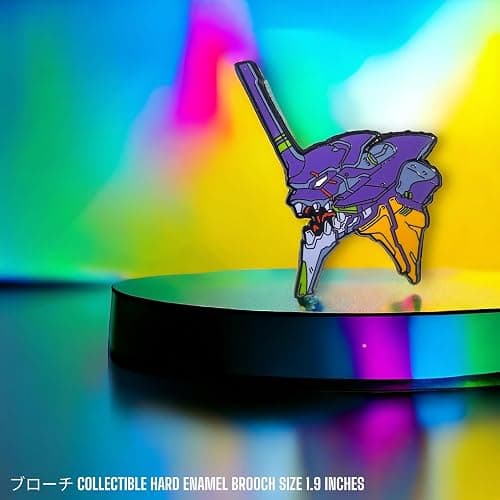 Evangelion Neon Genesis Pin - Asuka & Rei Ayanami Pins - Unit01 & 02 - Hard Enamel - XLarge Size thumbnail 2