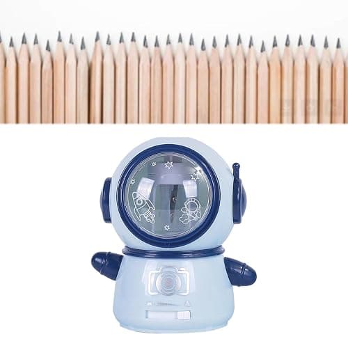 Electric Pencil Sharpener Cute Cartoon Design, Battery USB Powered, Safe for Classroom, Electric Pencil Sharpener for (Light Blue) thumbnail 6