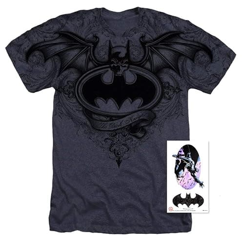 Popfunk Batman Winged Skull Logo All Over T-Shirt thumbnail 2