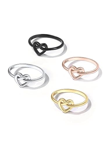 ChicSilver 925 Sterling Silver Love Knot Promise Ring High Polish Comfort Fit Band Ring Size 4-12 thumbnail 8