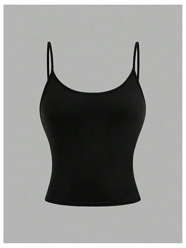 SOLY HUX Girl's Camisole Tops Spaghetti Strap Scoop Neck Slim Fitted Summer Basic Top 4 Pack thumbnail 3